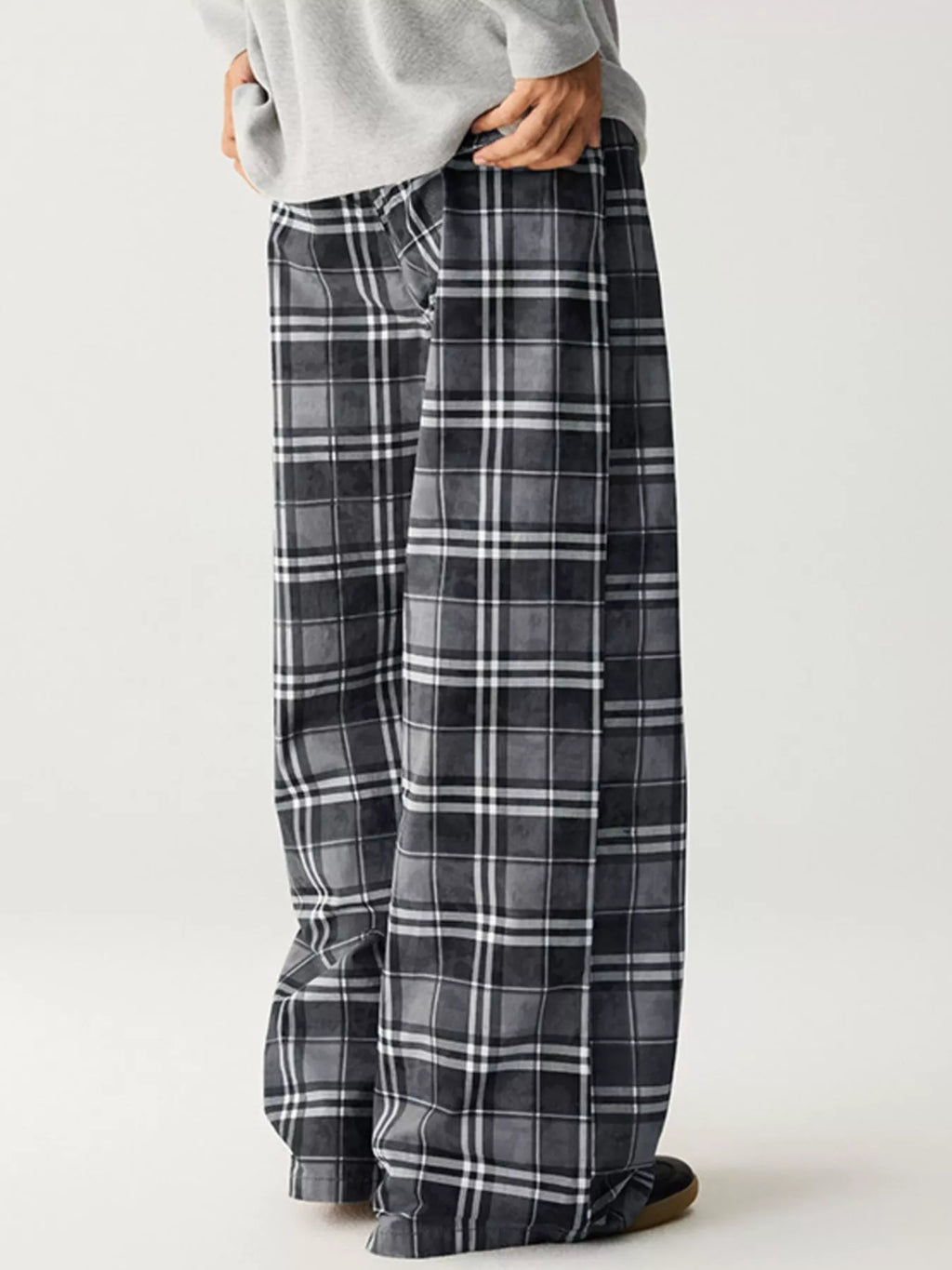 Pantalon Félix – large à carreaux – photo produit 4