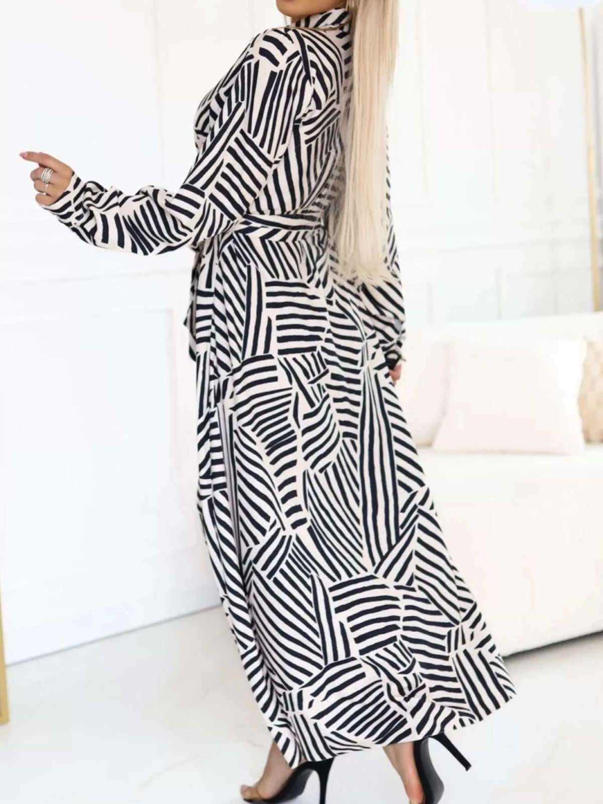 Robe chemise Shamara géométrique – photo produit 5