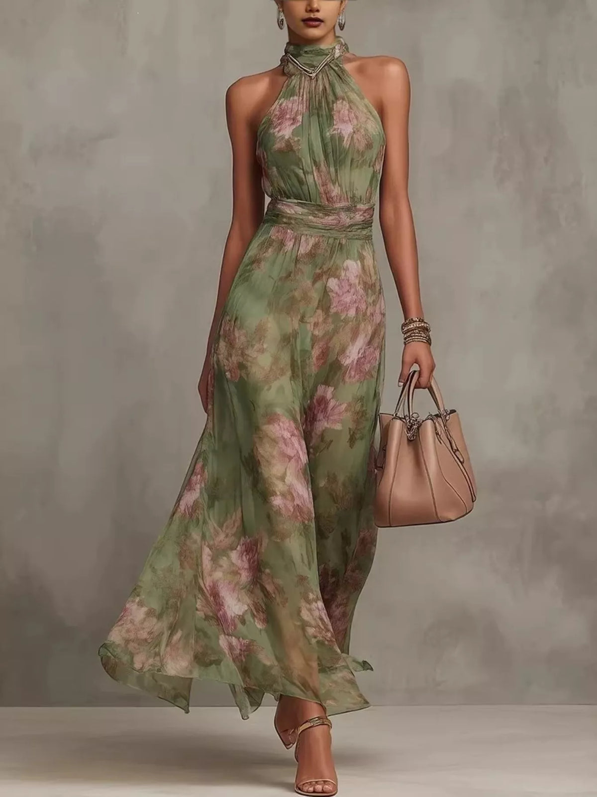 Robe longue Flora grande taille – photo produit 2