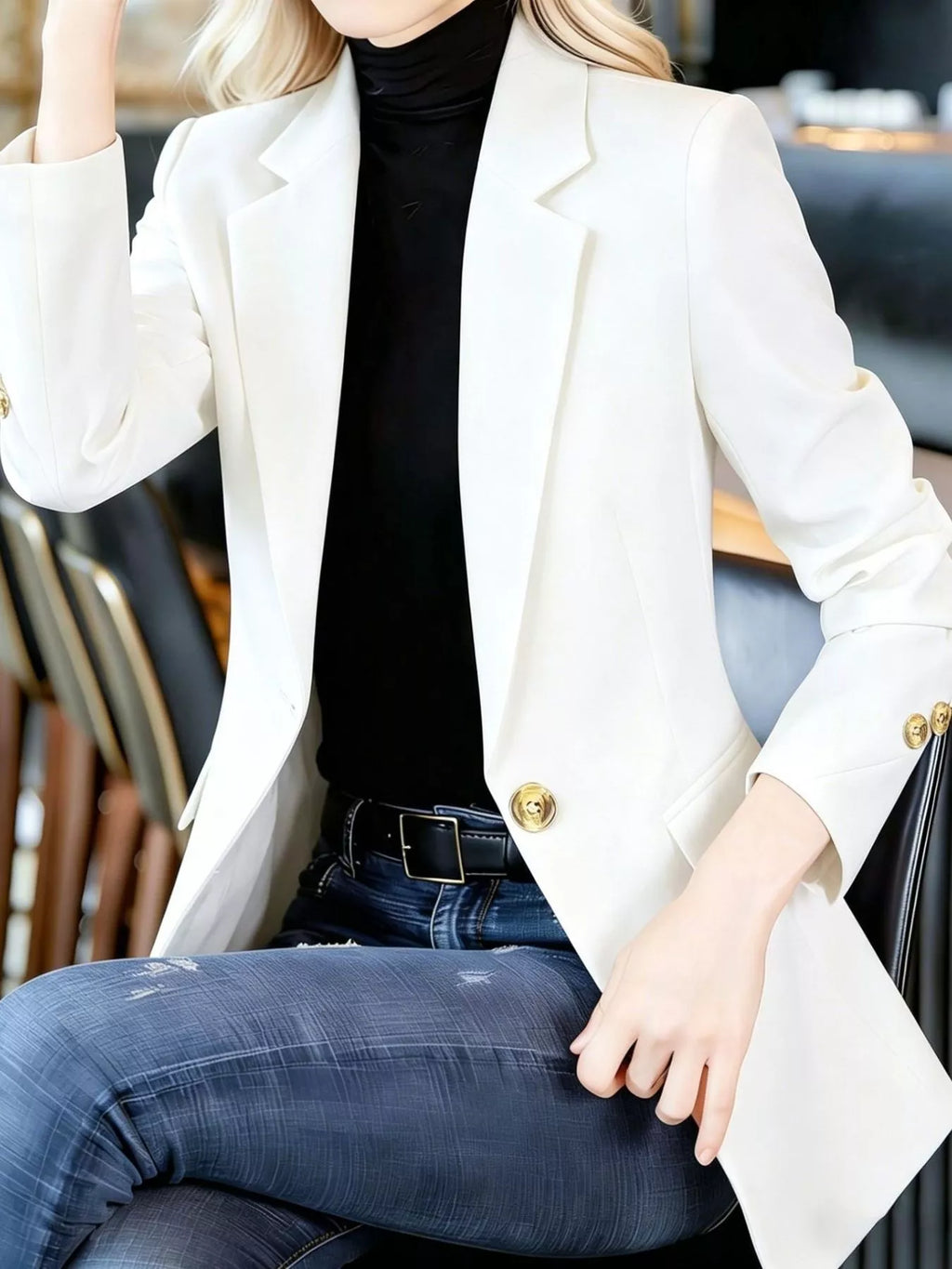 Blazer Nadège col cranté – photo produit 4