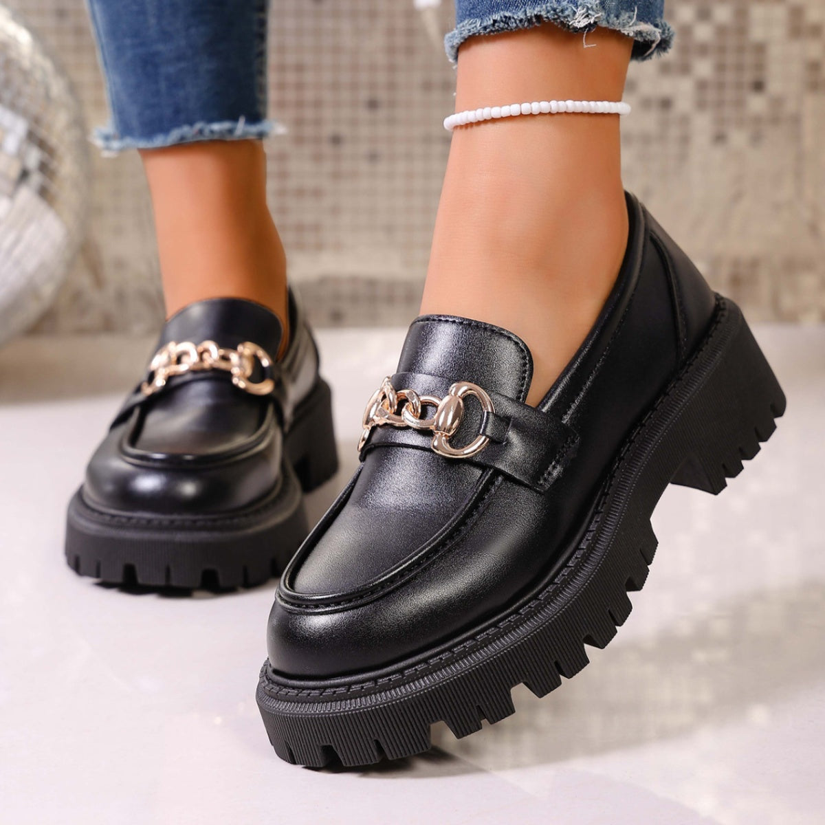 Mocassins Élise à chaîne – photo produit 7