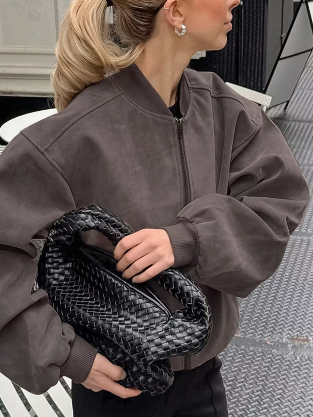 Veste Lison – zippée épaules tombantes – photo produit 1