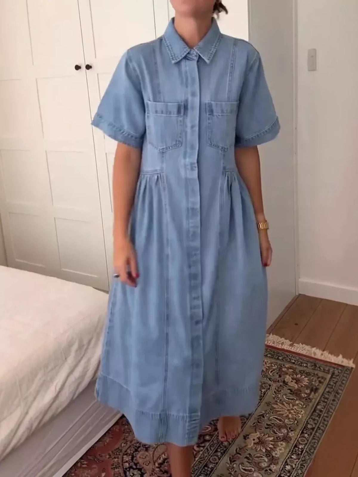 Robe midi Shatter en jean – photo produit 3