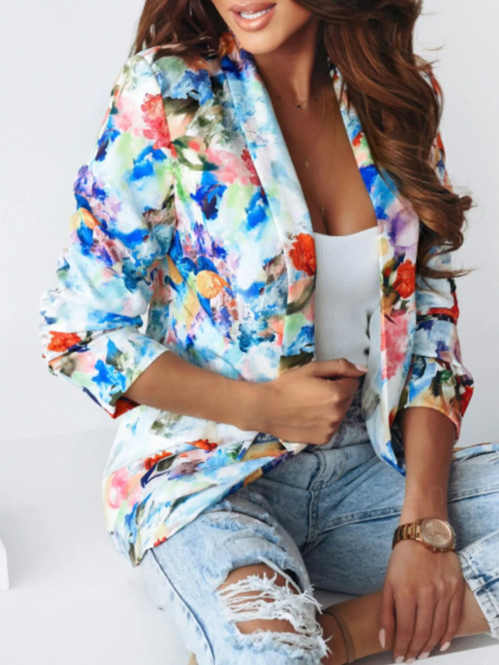 Blazer Yasmina fleuri – photo produit 4