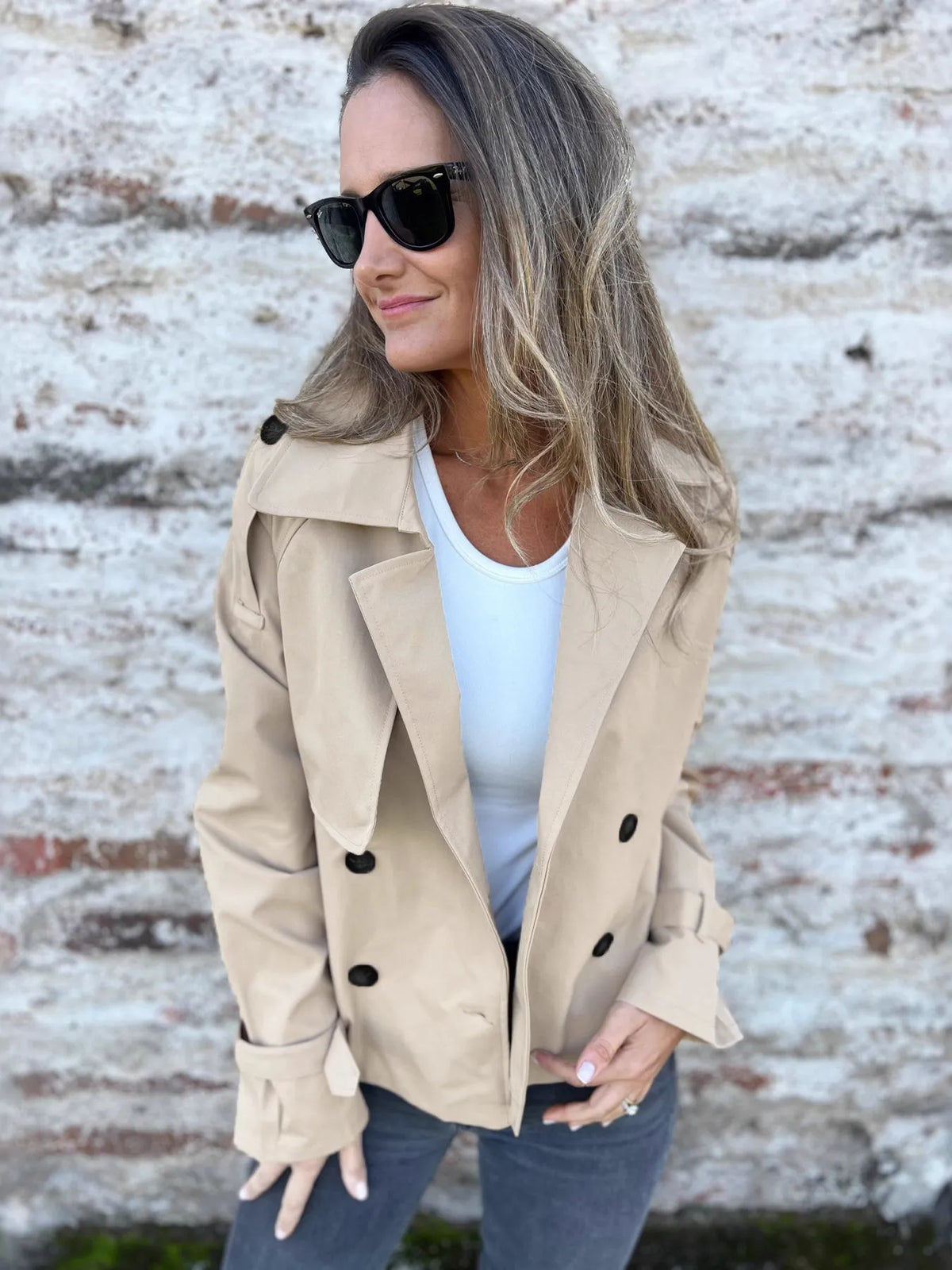 Trench Élise boutonné grande taille – photo produit 3
