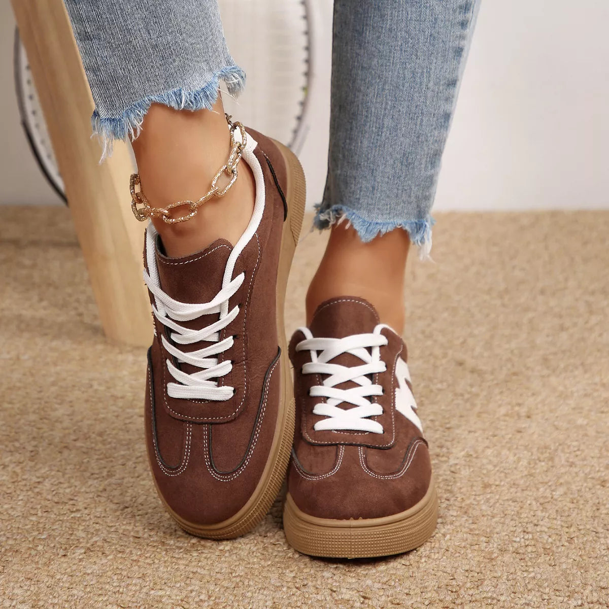 Baskets Zoé basses à lacets – photo produit 2