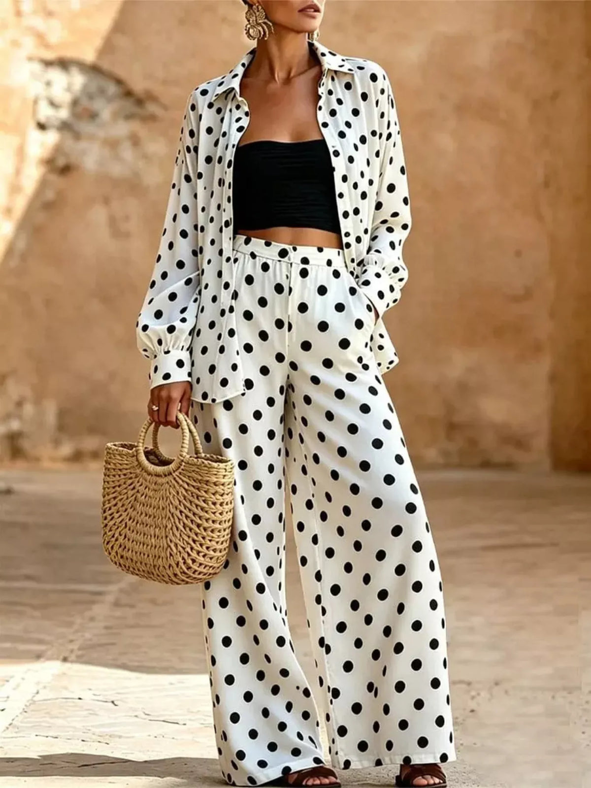 Ensemble Faye chemise et pantalon – photo produit 1