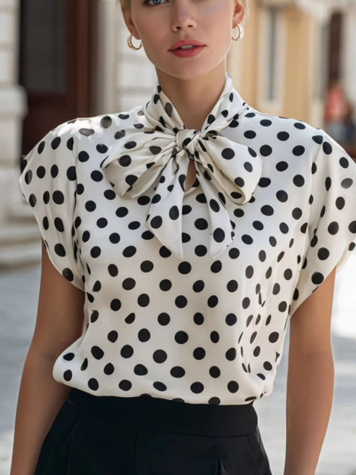 Blouse Oléna à pois – photo produit 1