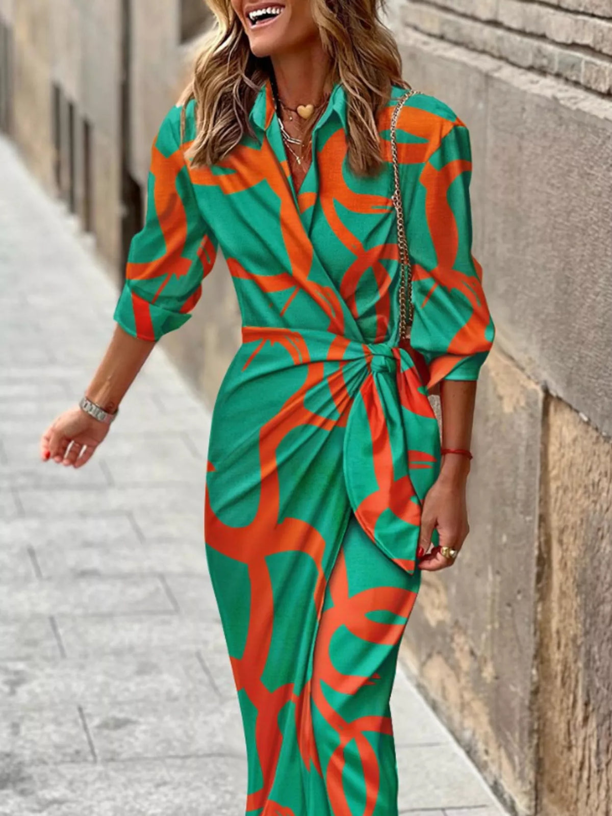 Robe midi Shamara portefeuille – photo produit 3