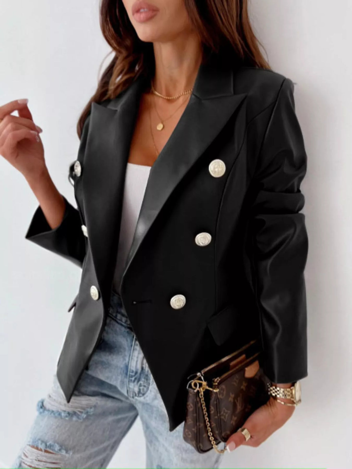 Blazer Oléna effet cuir – photo produit 5