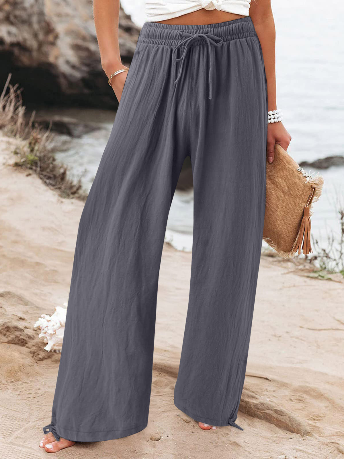 Pantalon Zélie large à cordon – photo produit 7