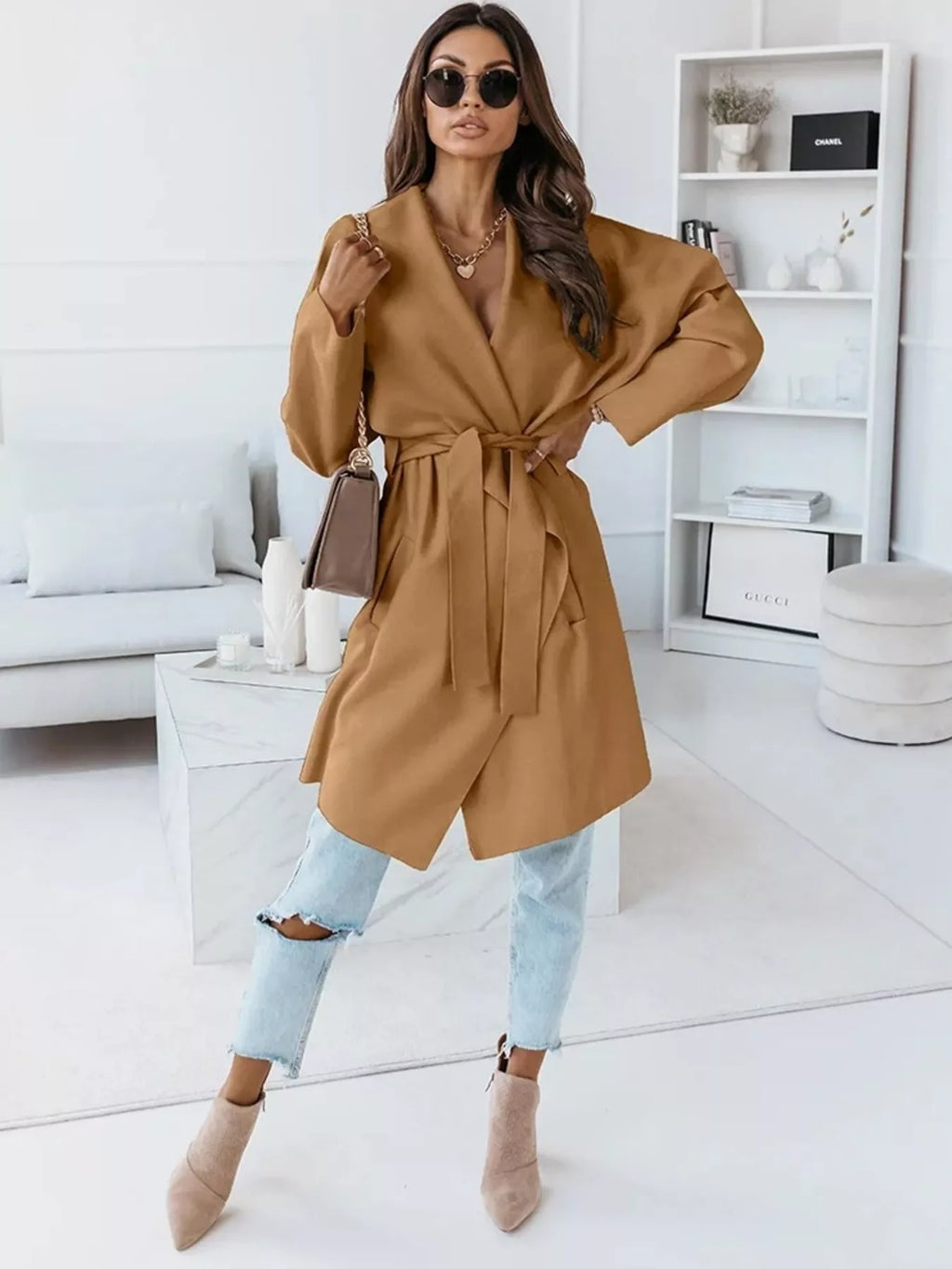 Manteau Thélia ceinturé – photo produit 5