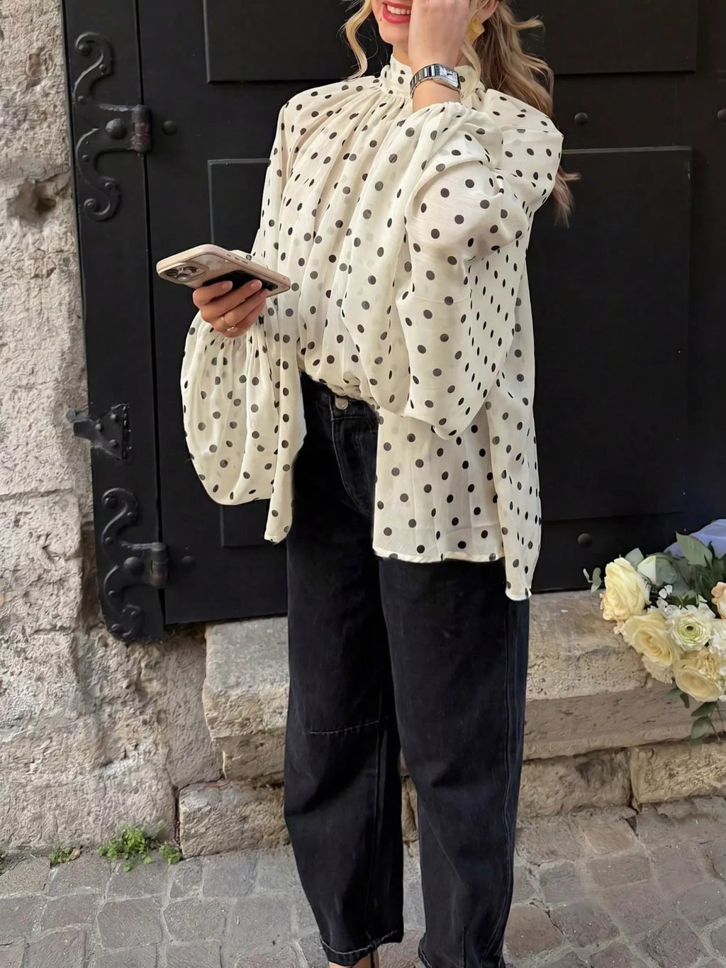 Blouse Clara à pois – photo produit 2