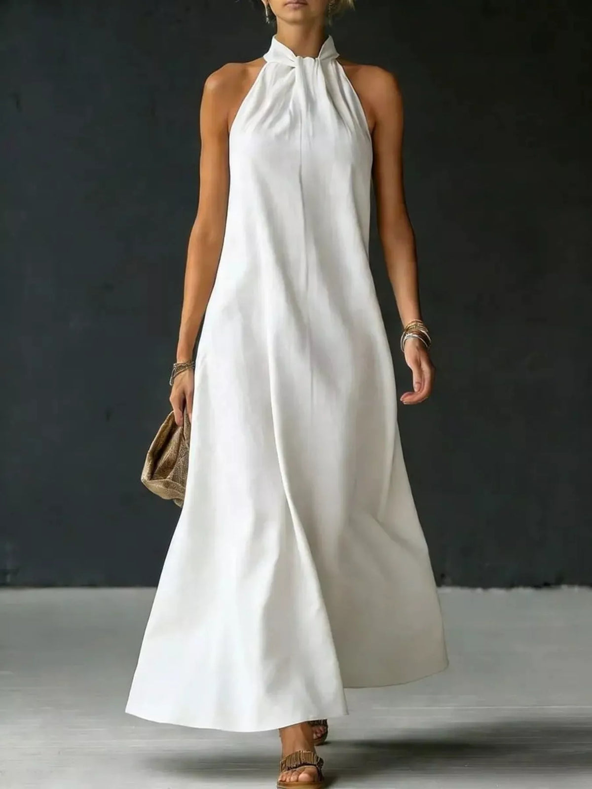 Robe Éléna – longue dos nu grande taille – photo produit 3
