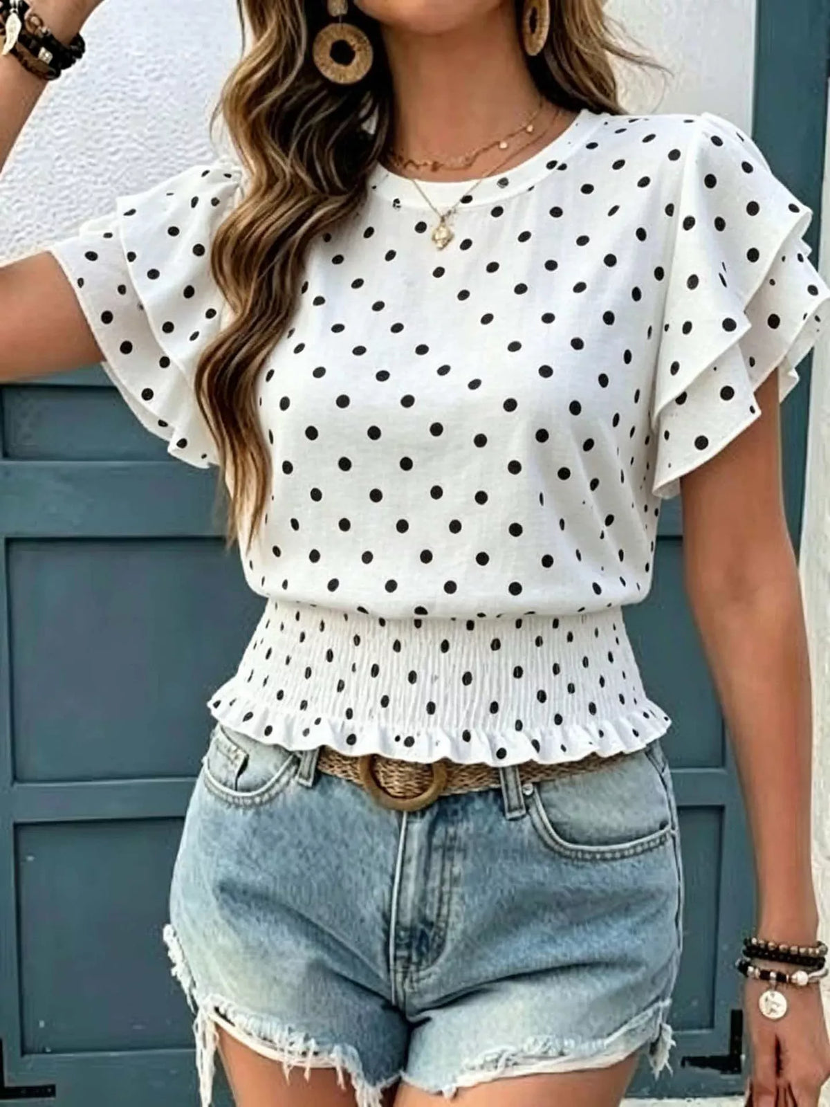 Blouse Albane à pois – photo produit 1