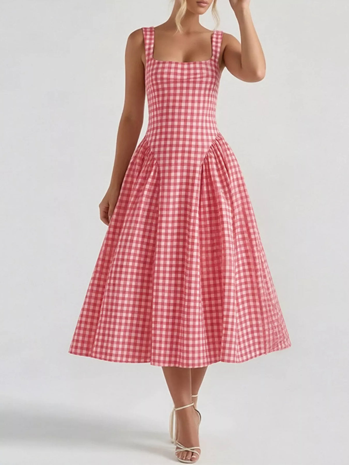 Robe midi Maya à carreaux – photo produit 10