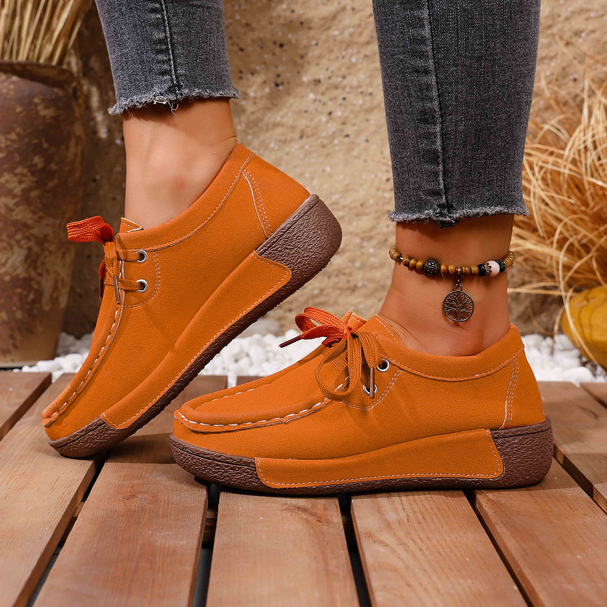 Baskets Aileen en daim – photo produit 9