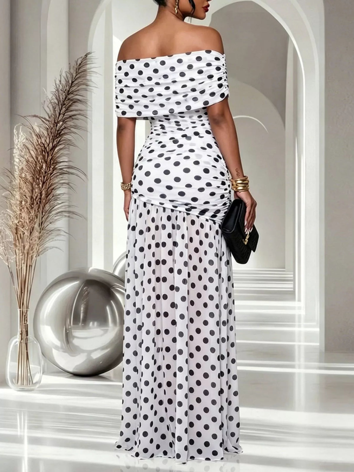 Robe longue Vita à pois – photo produit 7