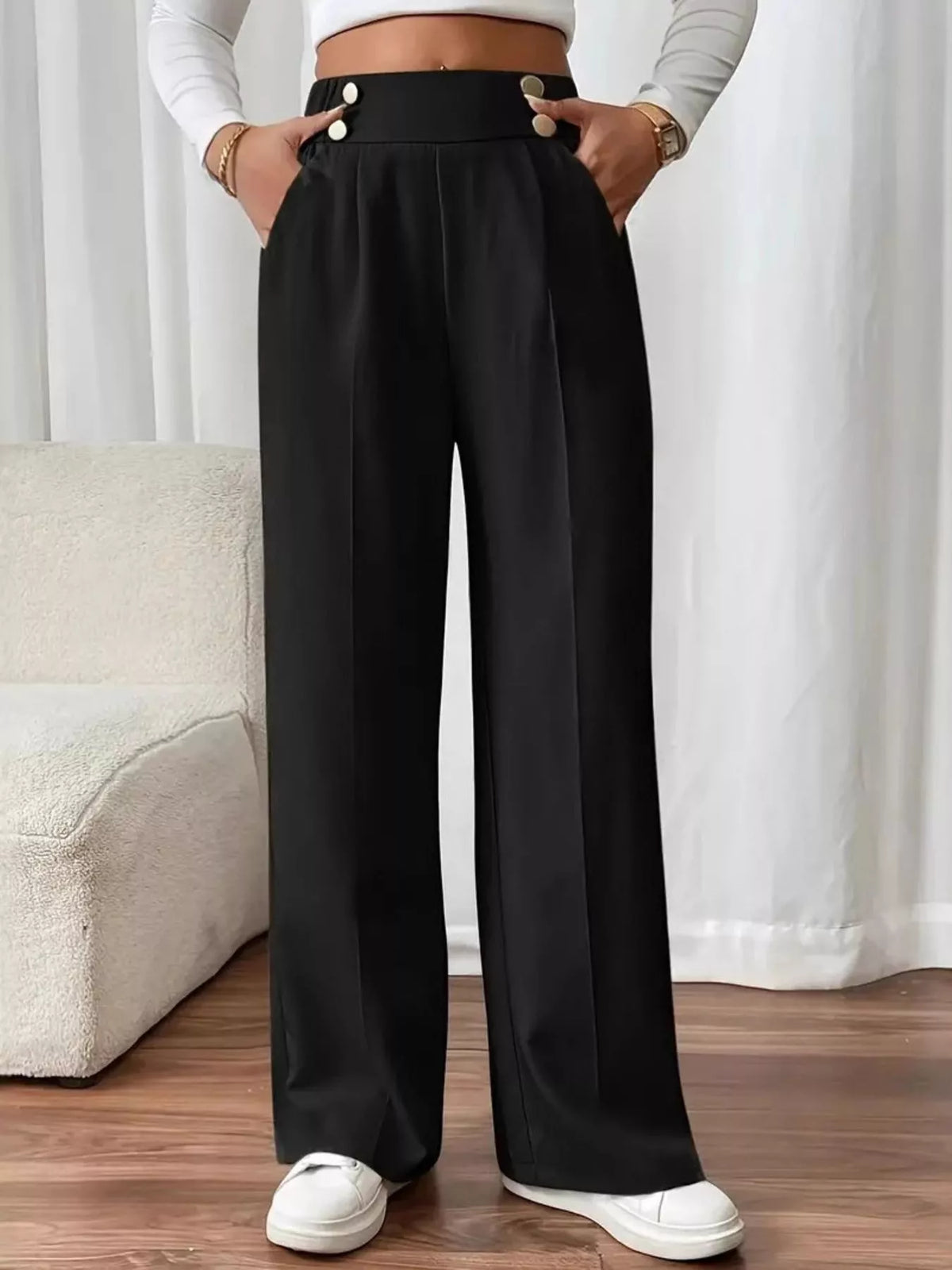 Pantalon Moya large taille haute – photo produit 9