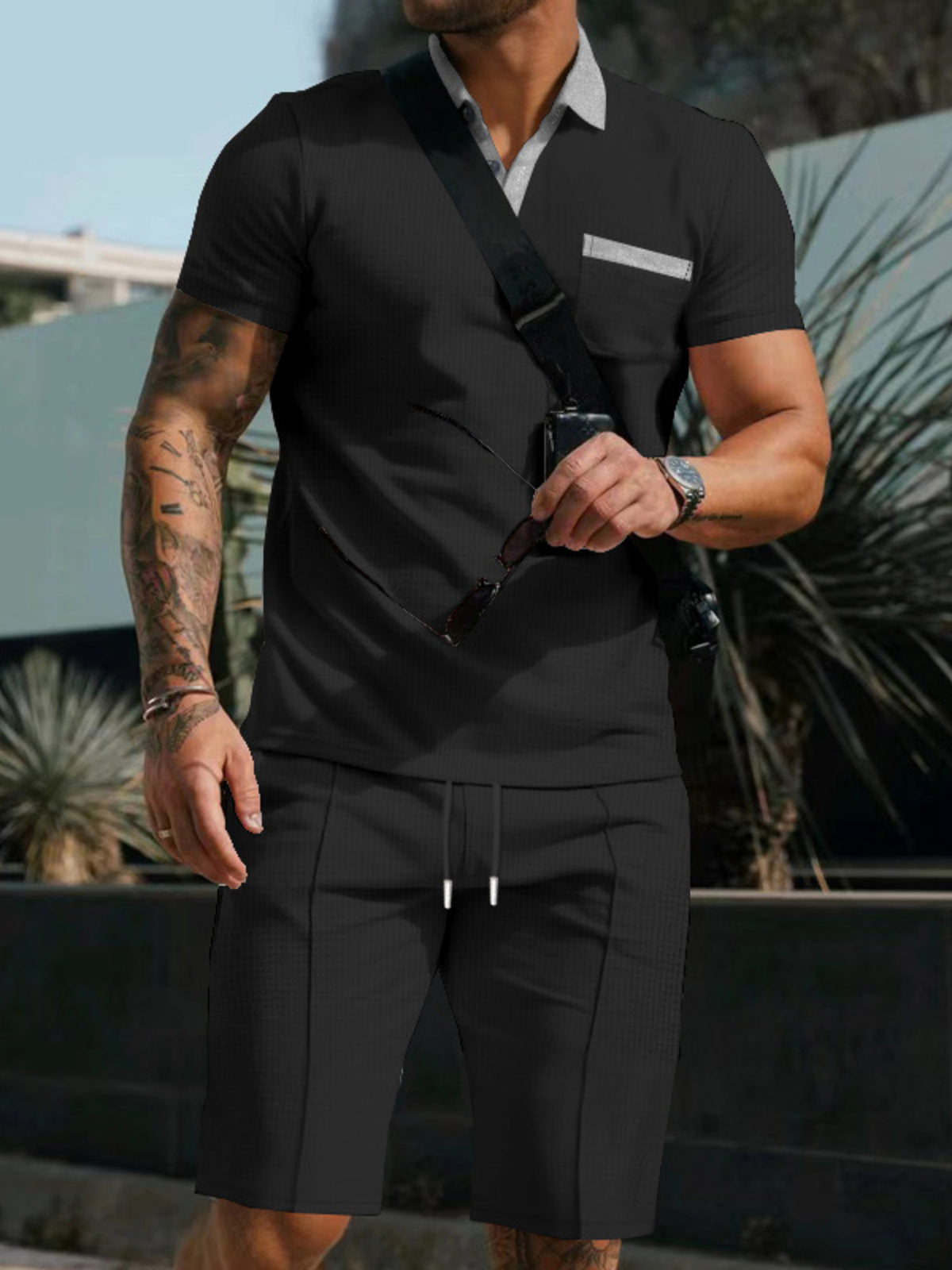 Ensemble Karim – polo short – photo produit 1