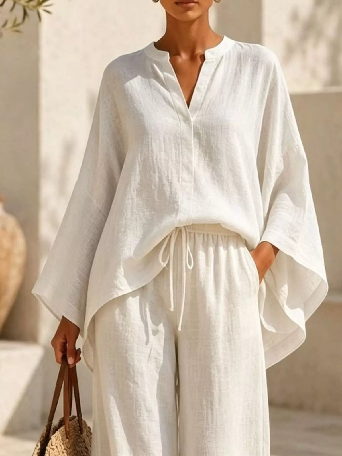 Ensemble Alana col cranté et pantalon – photo produit 4