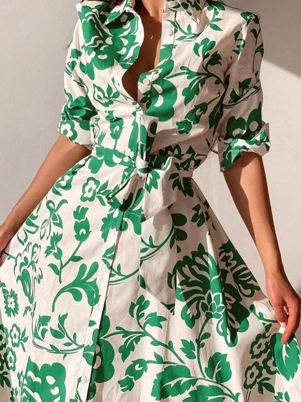 Robe chemise Shamara fleurie – photo produit 5