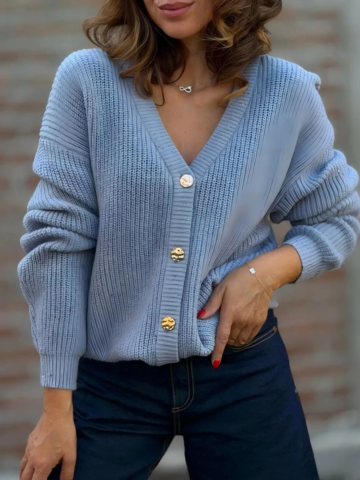 Gilet Zoé en maille grande taille – photo produit 3