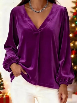 Blouse Iris en velours grande taille – photo produit 1