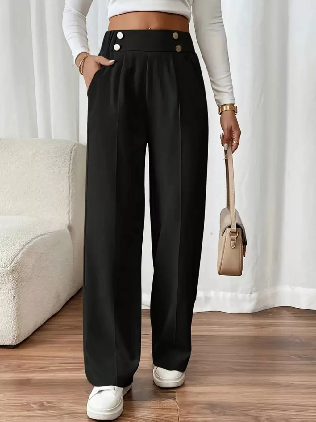 Pantalon Moya large taille haute – photo produit 7