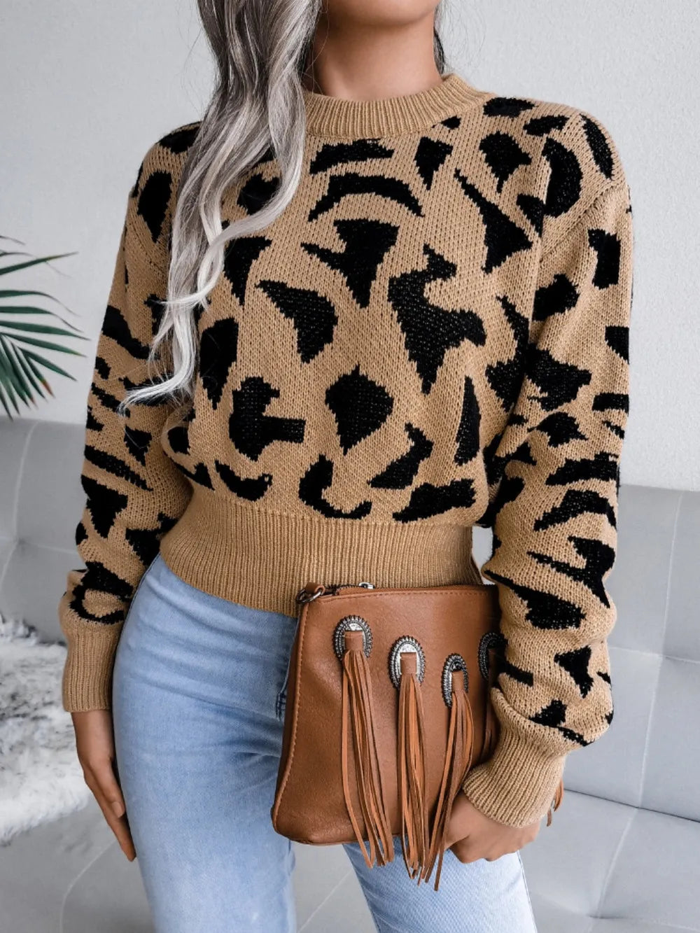 Pull Léa léopard – photo produit 7