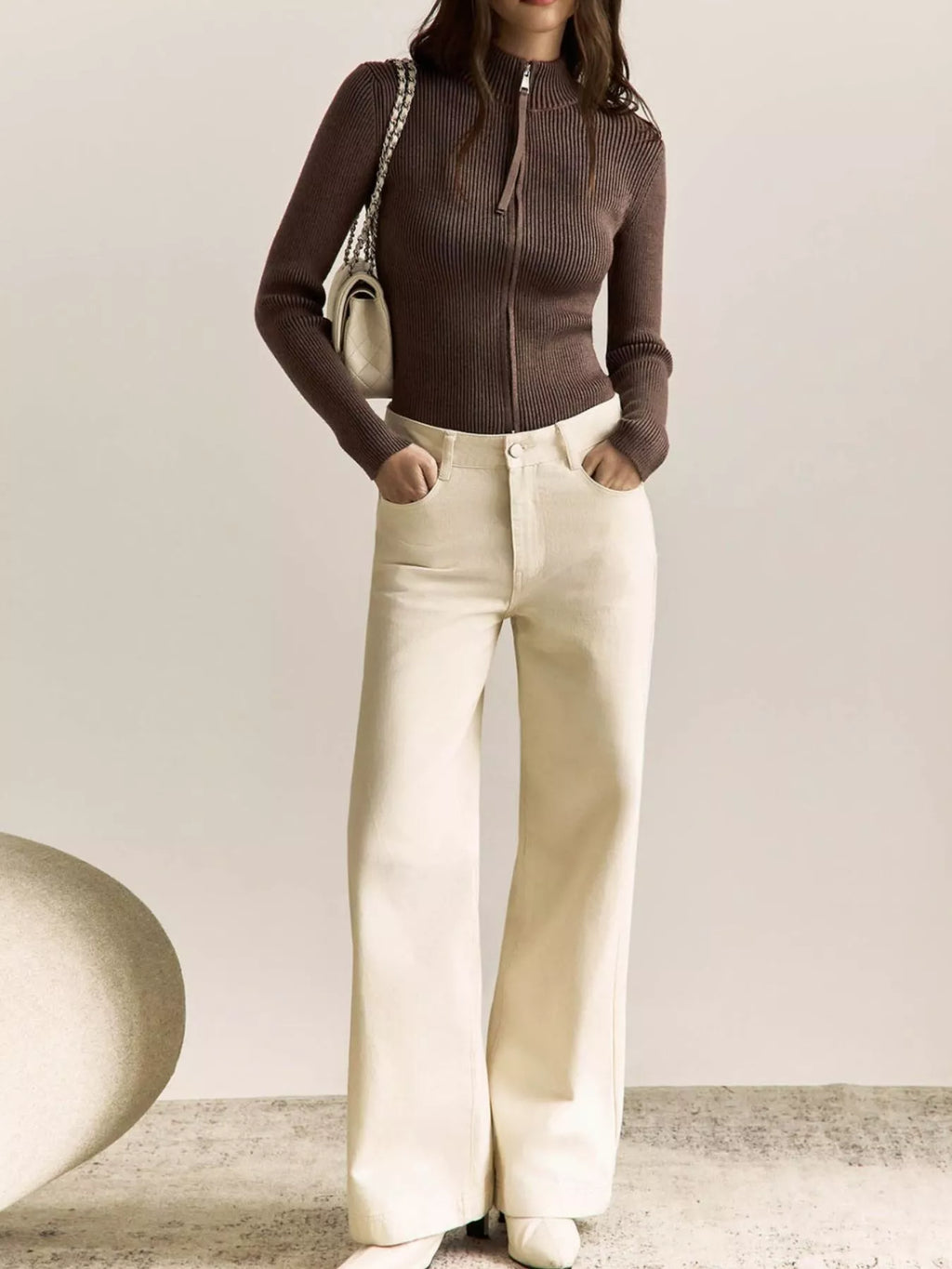 Gilet Clara côtelé zippé – photo produit 3