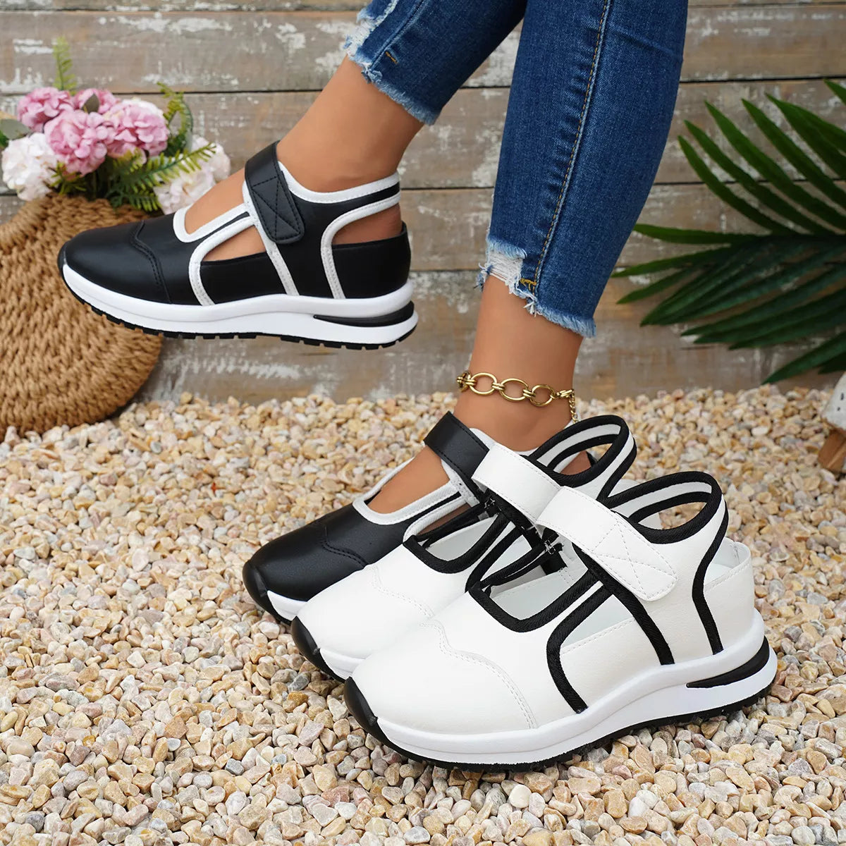 Baskets Mila bicolores – photo produit 1
