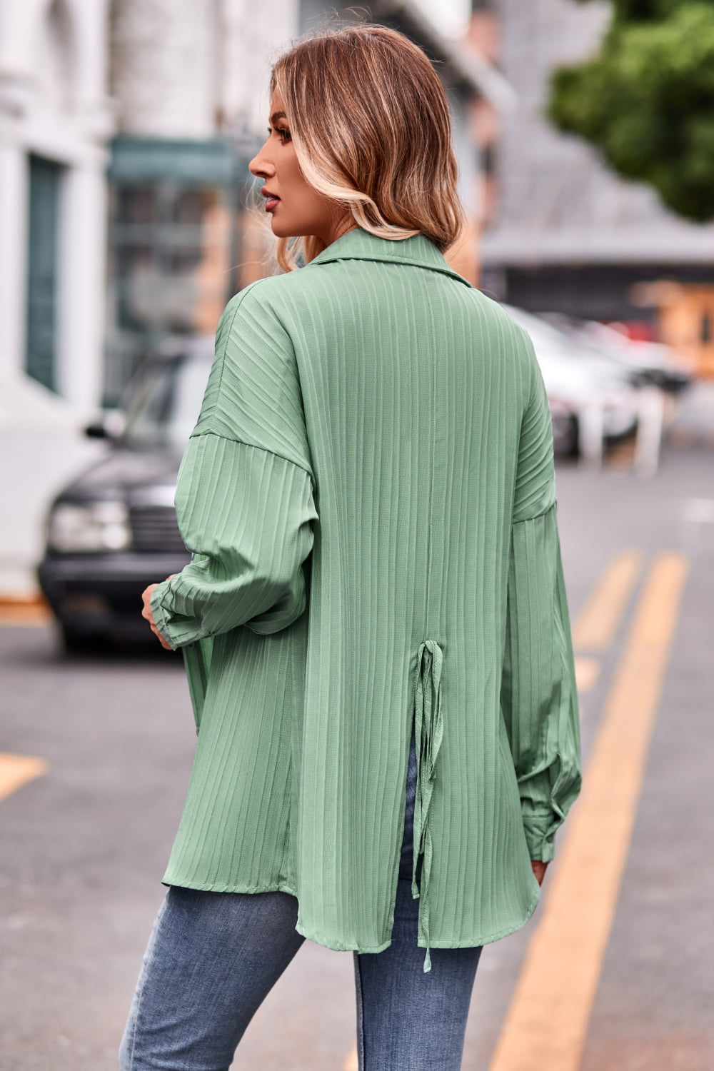 Chemise Alma longue et fendue – photo produit 6