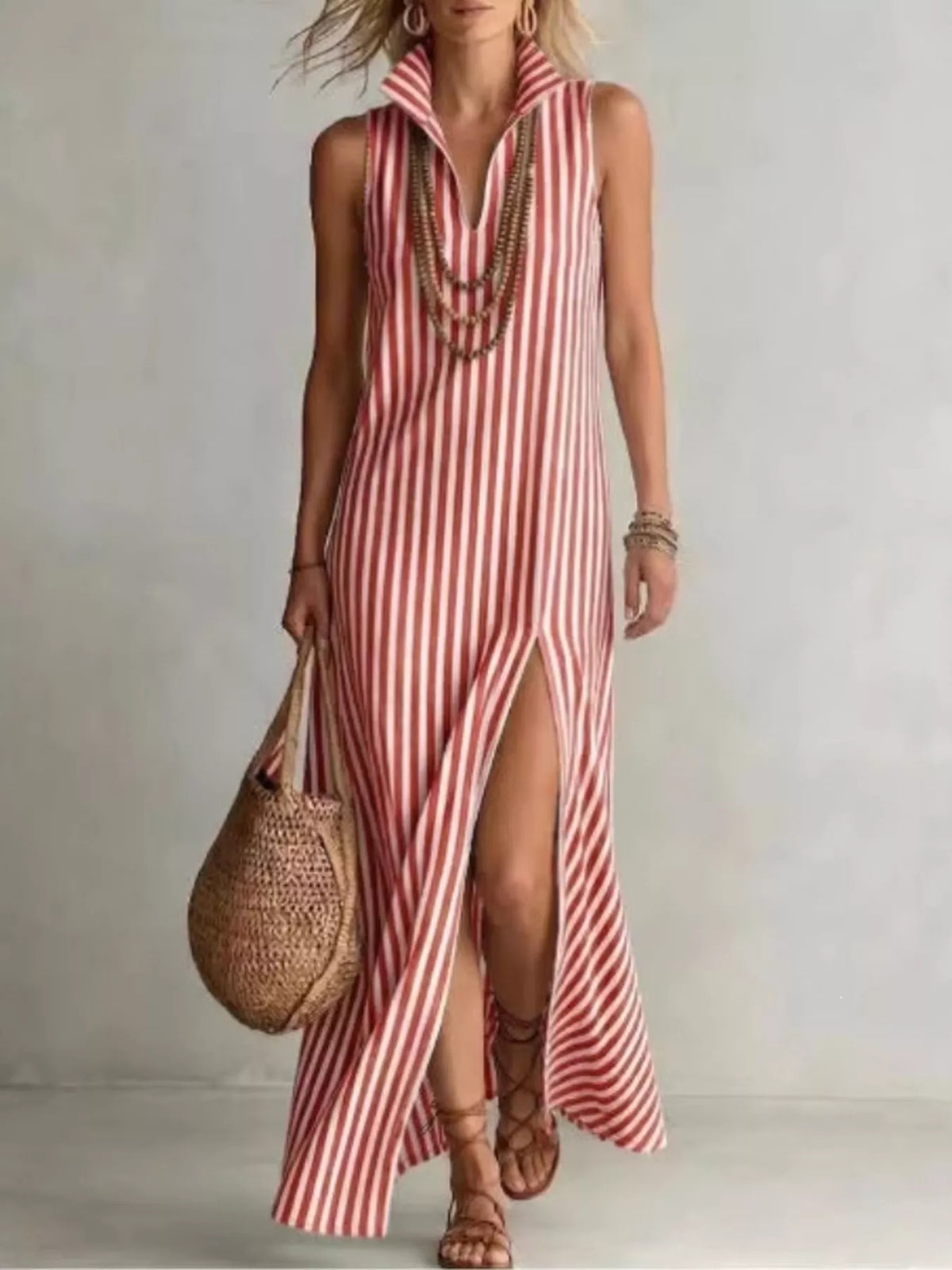 Robe longue Lina rayée – photo produit 6