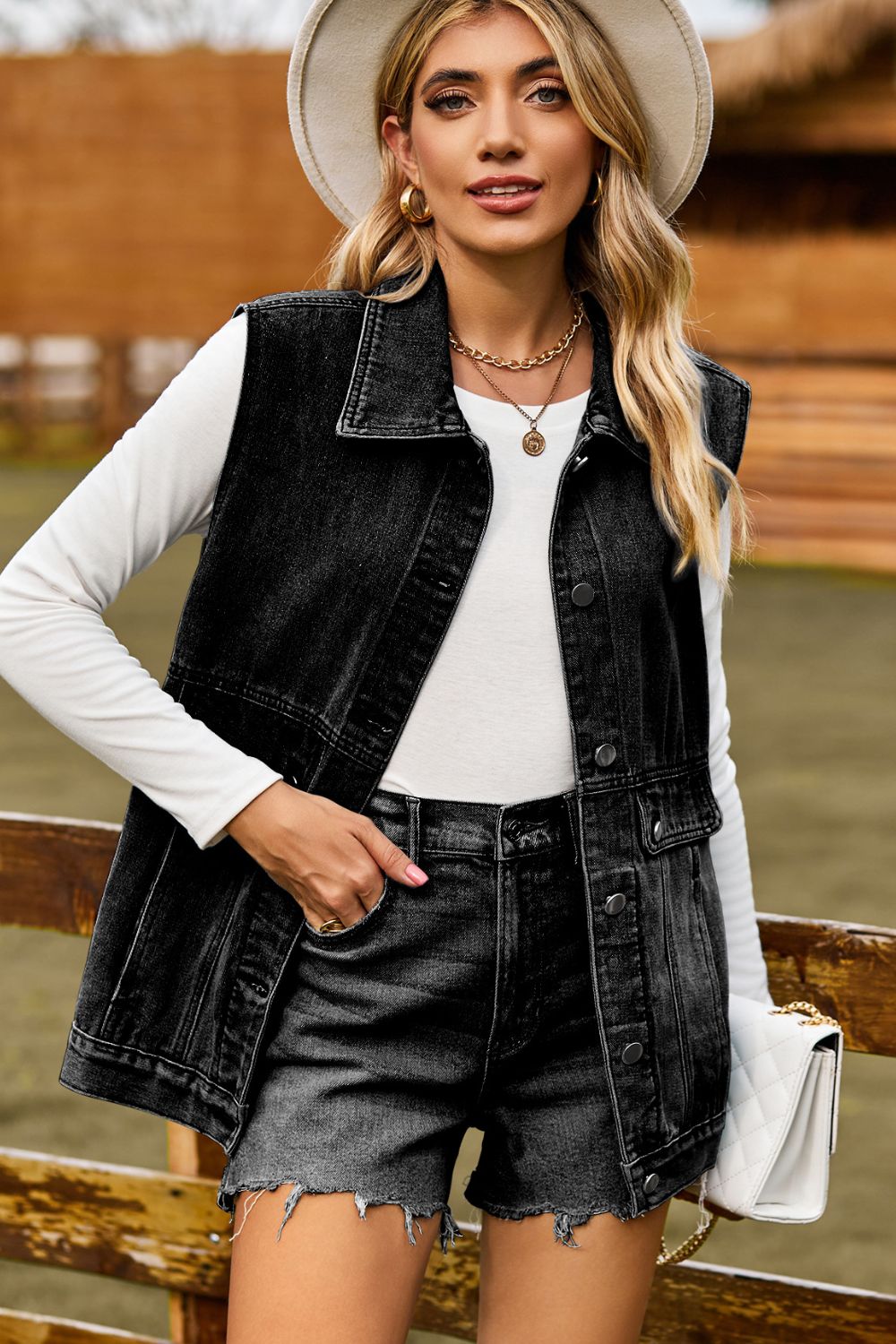 Top en jean Manny sans manches – photo produit 6