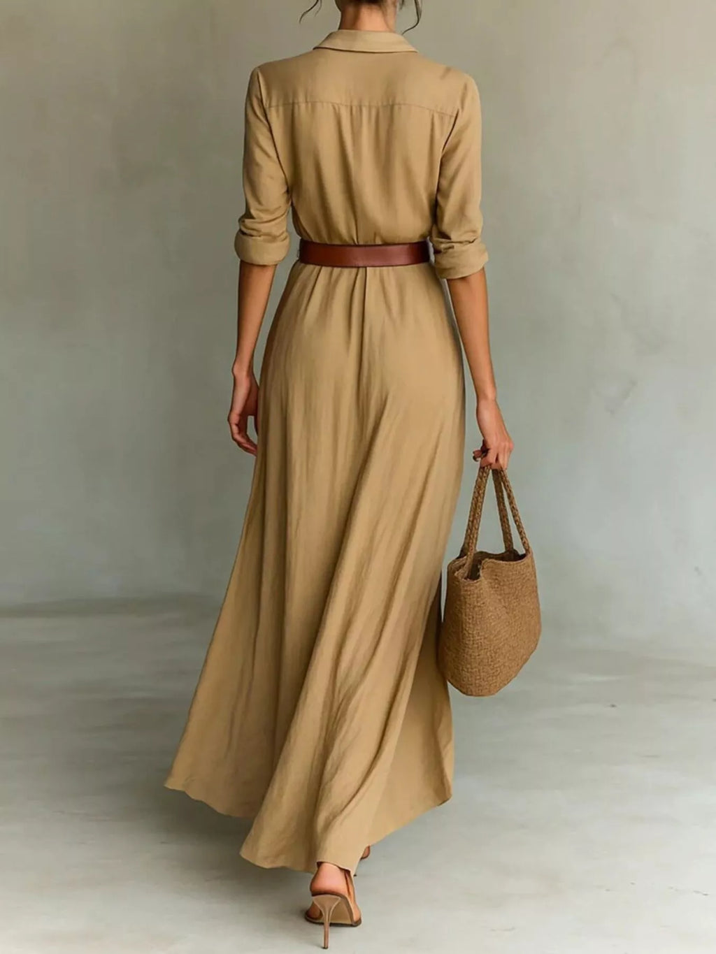 Robe longue Pli drapée grande taille – photo produit 2
