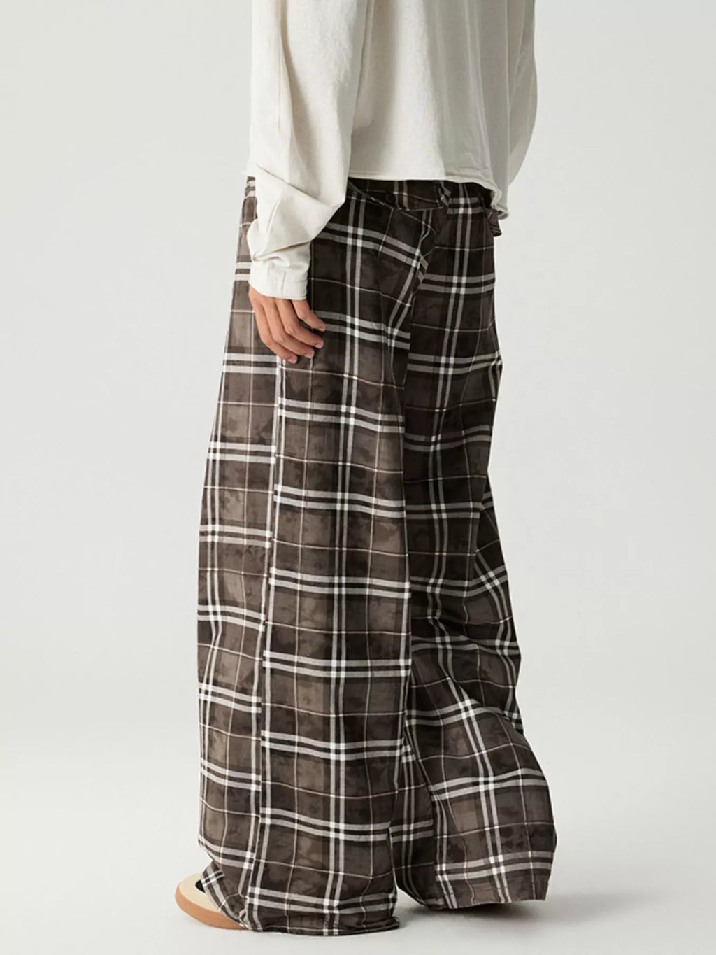 Pantalon Félix – large à carreaux – photo produit 2