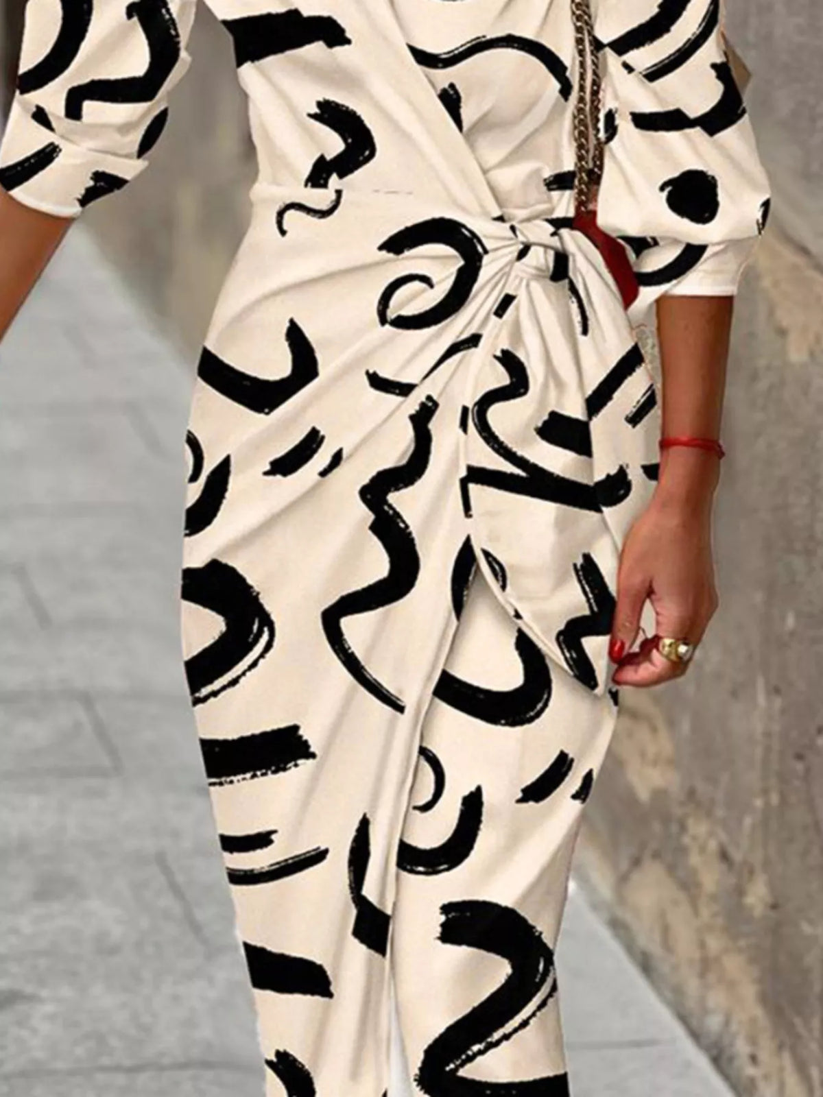 Robe midi Shamara portefeuille – photo produit 2