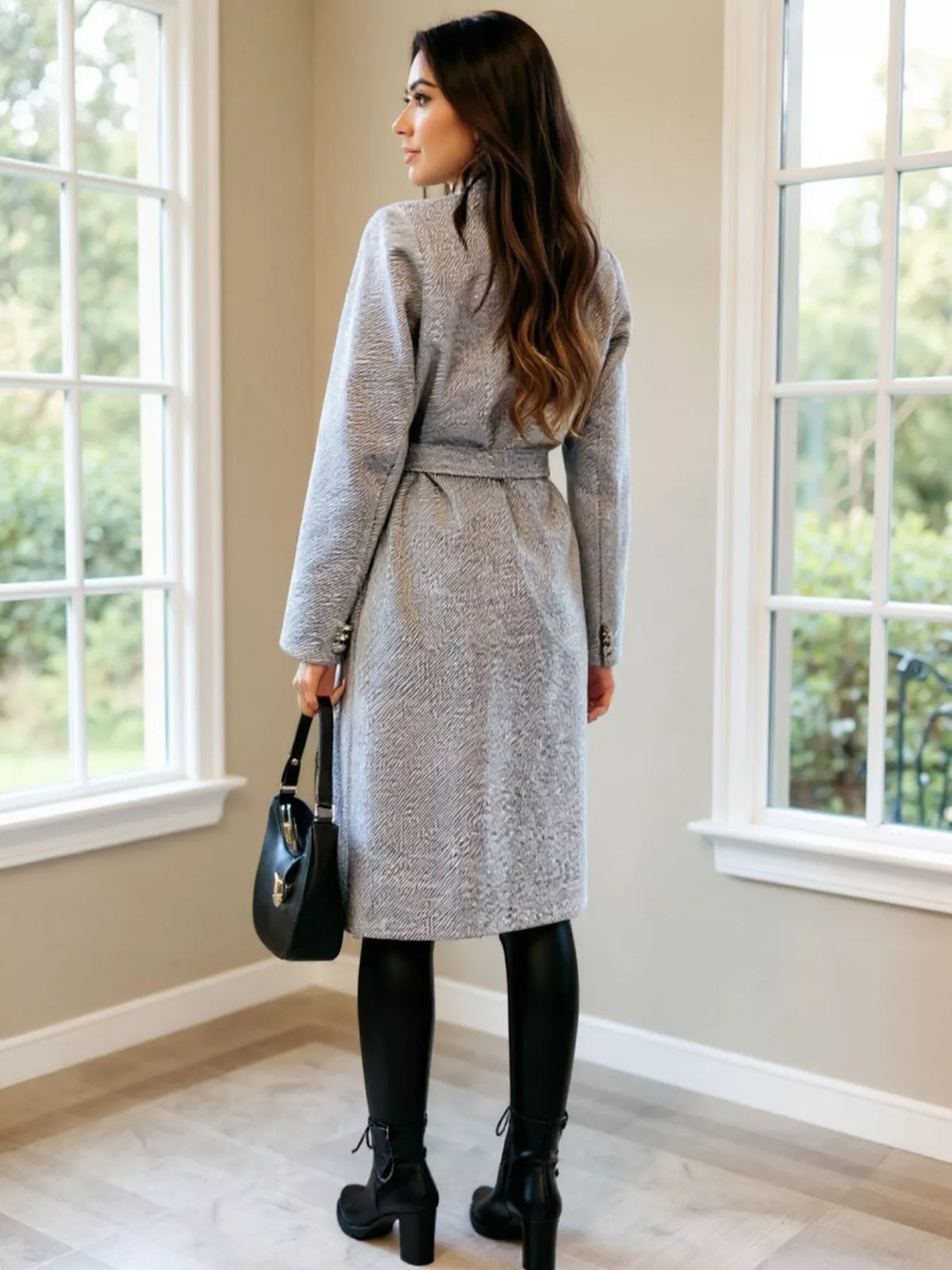 Manteau Ariane croisé ceinturé – photo produit 3