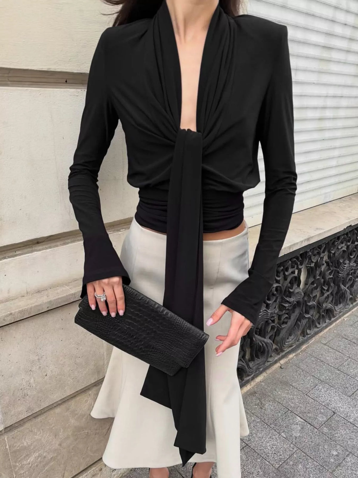 Blouse Maïwenn nouée – photo produit 4