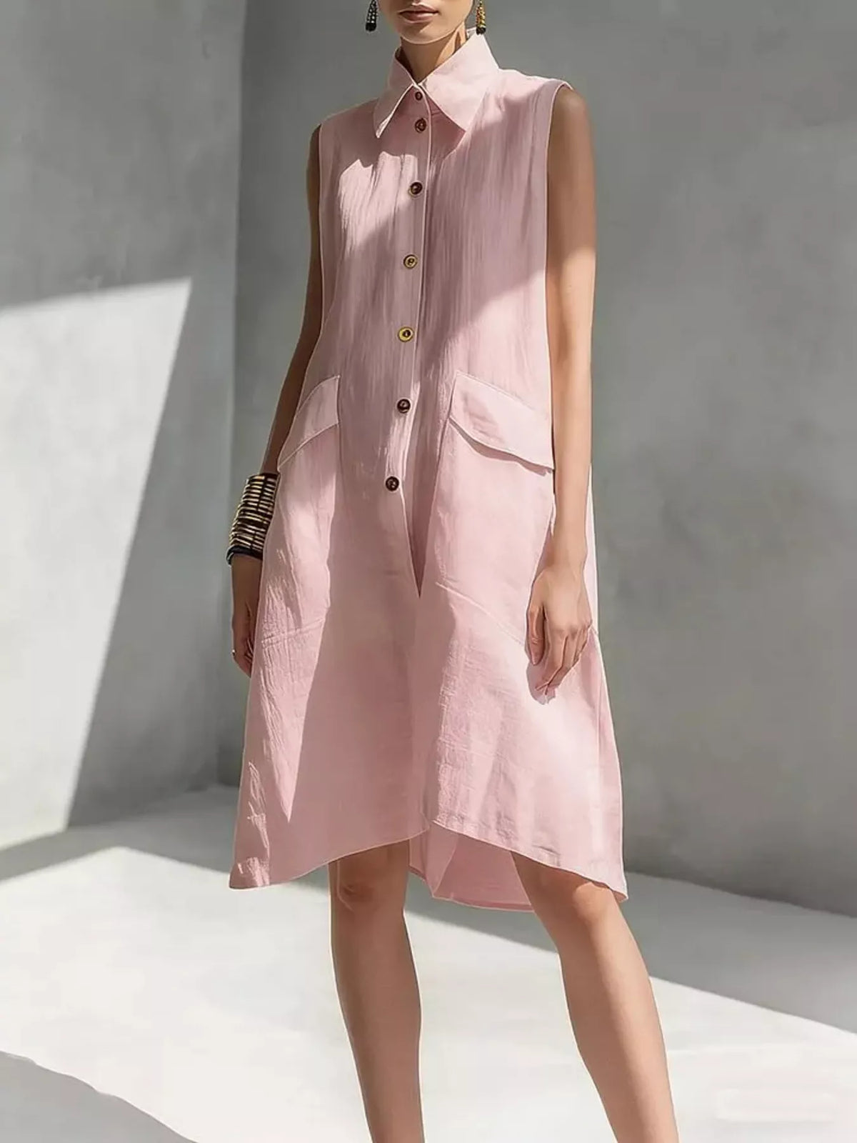 Robe Belinda boutonnée grande taille – photo produit 5