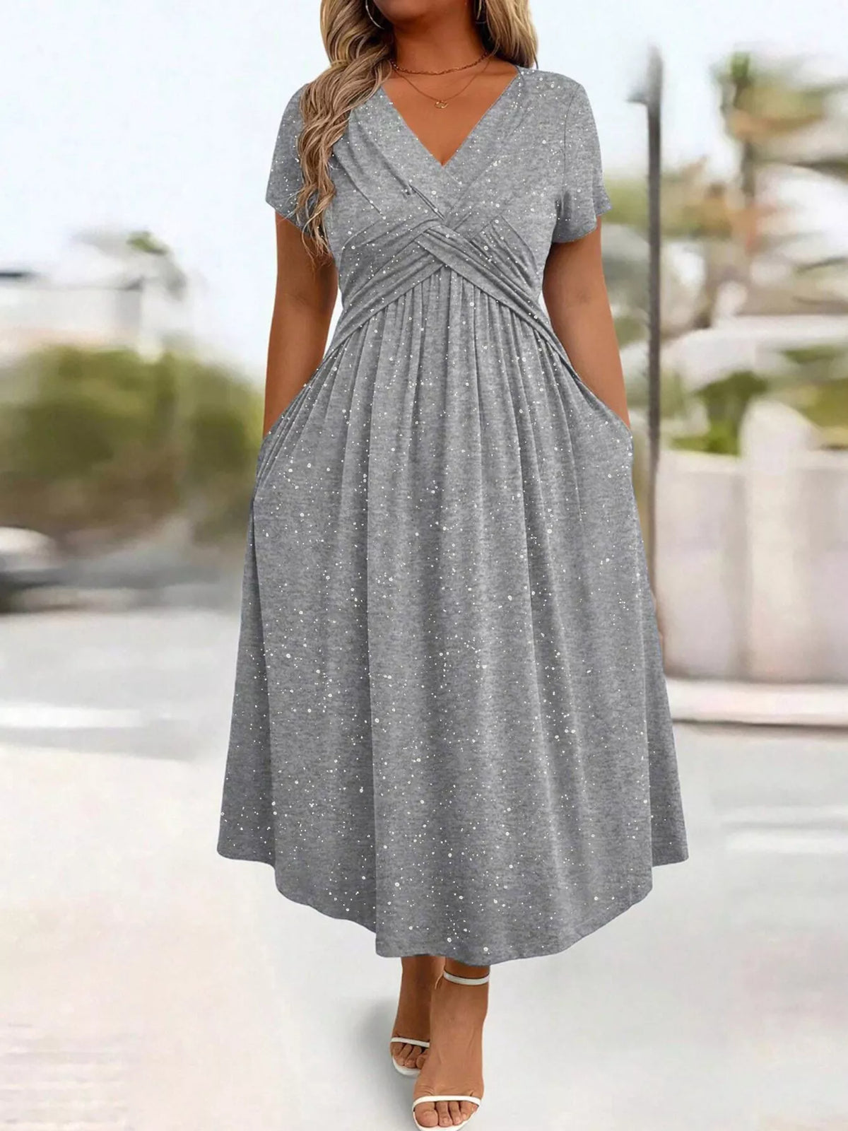 Robe midi Daphné pailletée – photo produit 3