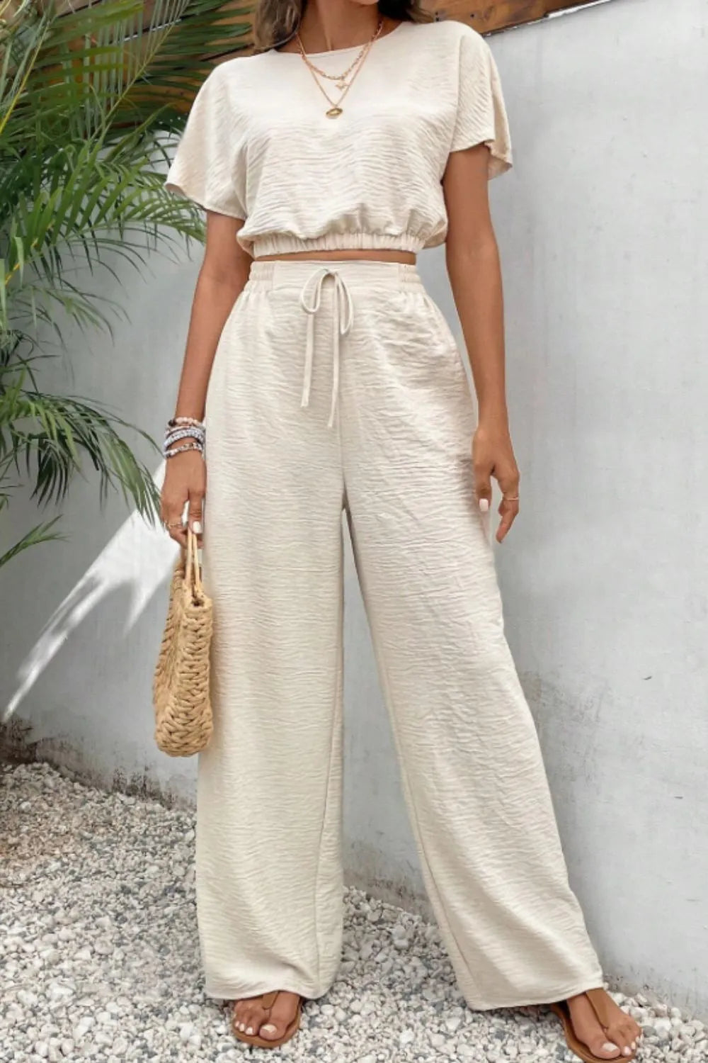 Ensemble Nina noué top et pantalon – photo produit 1