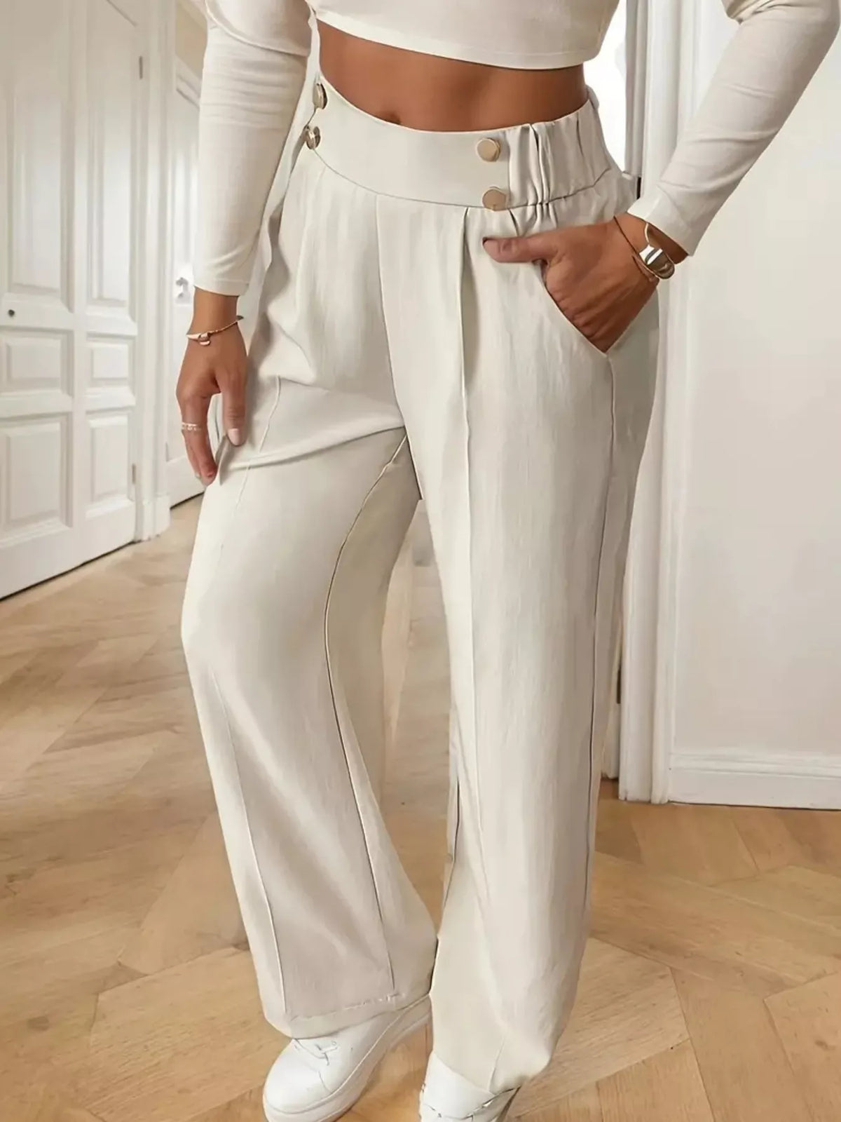 Pantalon Moya large taille haute – photo produit 3