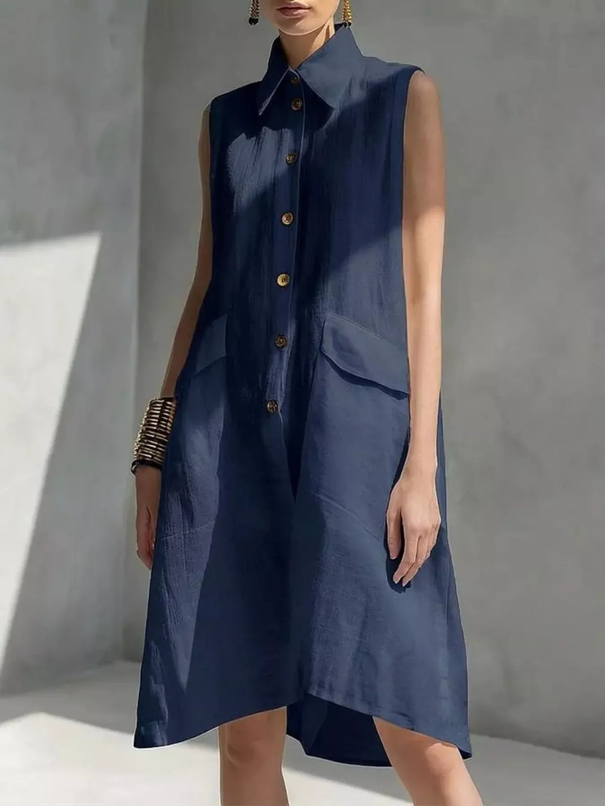 Robe Belinda boutonnée grande taille – photo produit 3