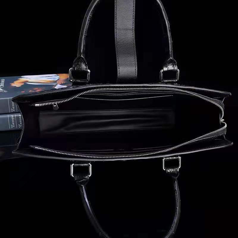 Sac ordinateur Don John en crocodile noir – photo produit 5