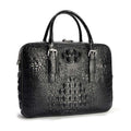 Sac ordinateur Don John en crocodile noir – photo produit 1