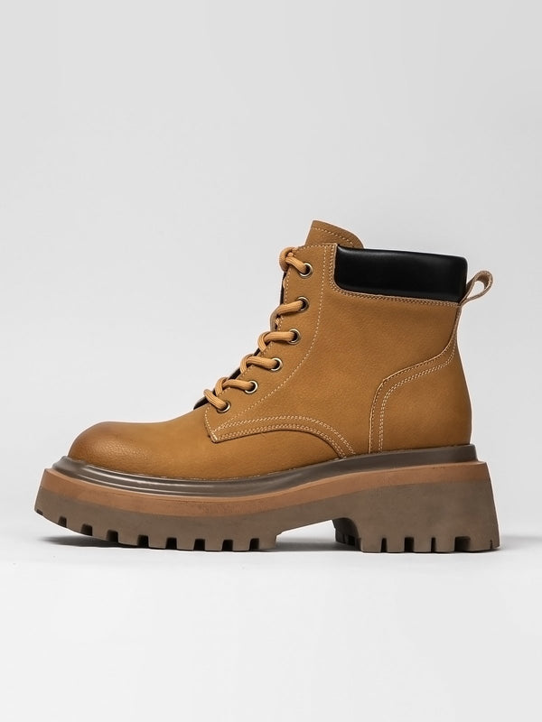 Bottes Maëlysia en cuir beige