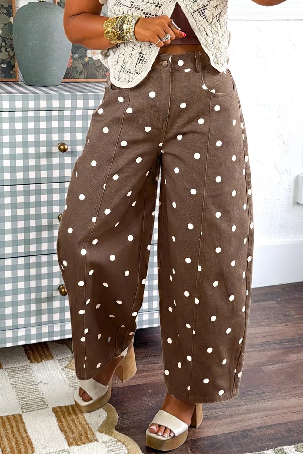 Jean – Anaëlle barrel pois coutures – photo produit 2