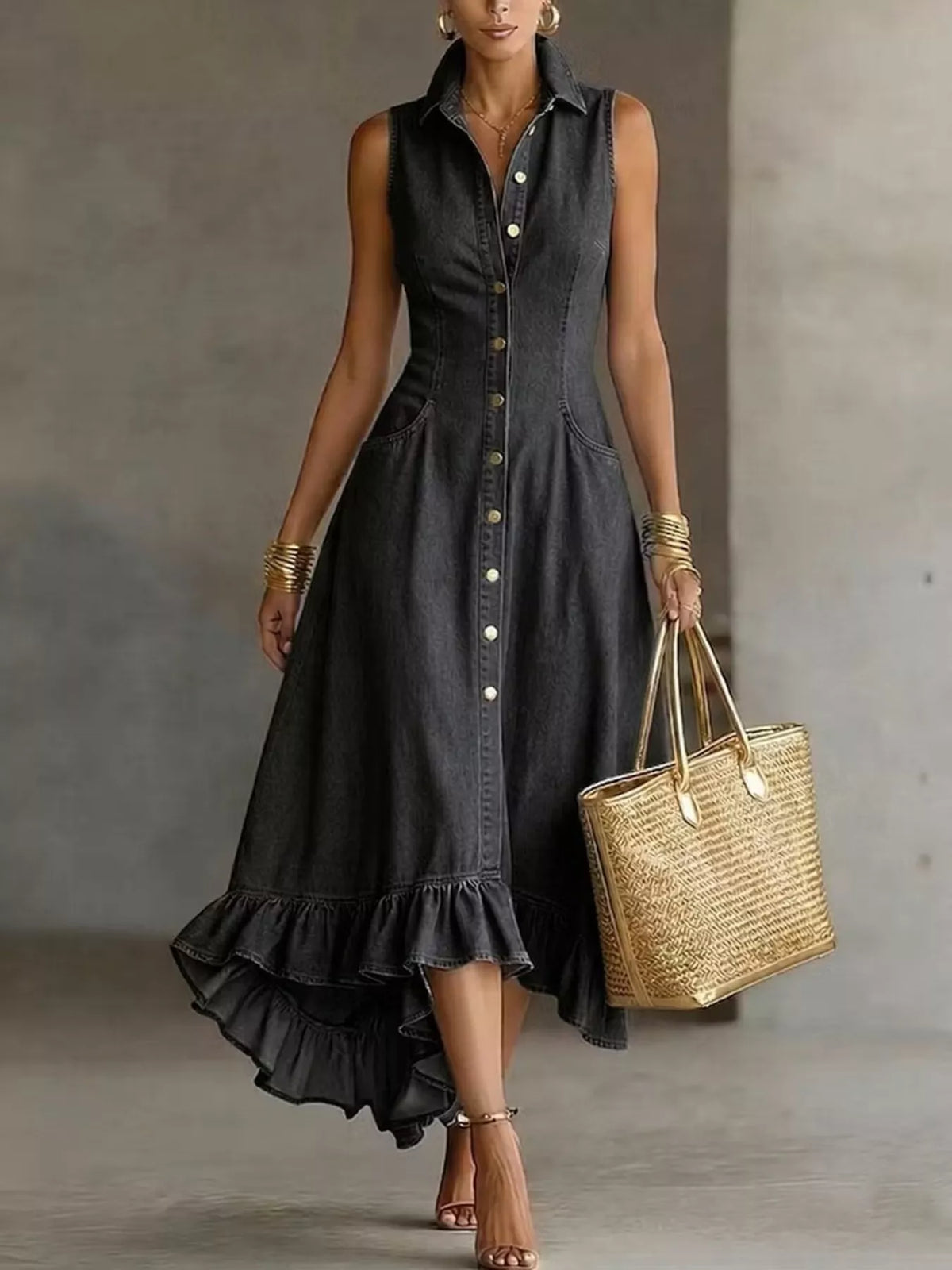 Robe en jean Ana grande taille – photo produit 1